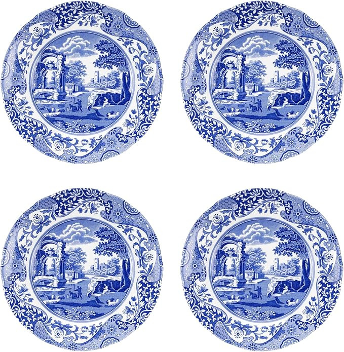 Spode Blue Italian Salad Plate, Set of 4-7.25” Fine Earthenware with Oriental Design, Dishwashe... | Amazon (US)