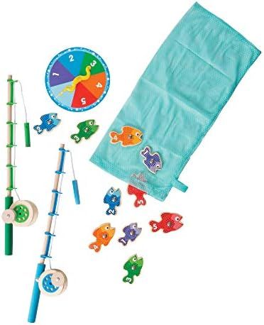 Melissa & Doug Catch & Count Wooden Fishing Game With 2 Magnetic Rods | Amazon (US)