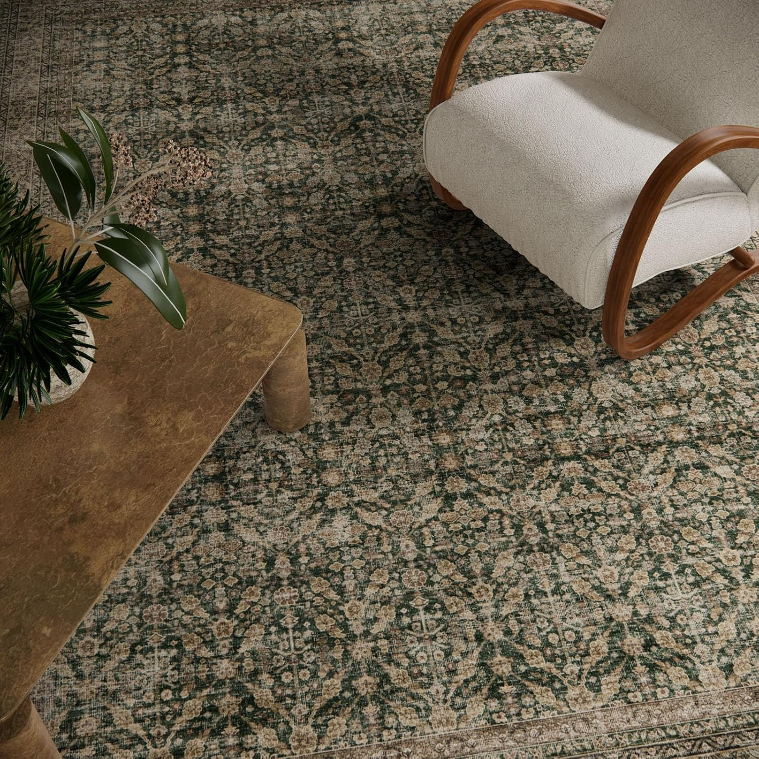 Machine Washable Rugs for Living Room: 9x12 Area Rugs Boho Vintage Rugs Stain Resistant Non Slip ... | Amazon (US)