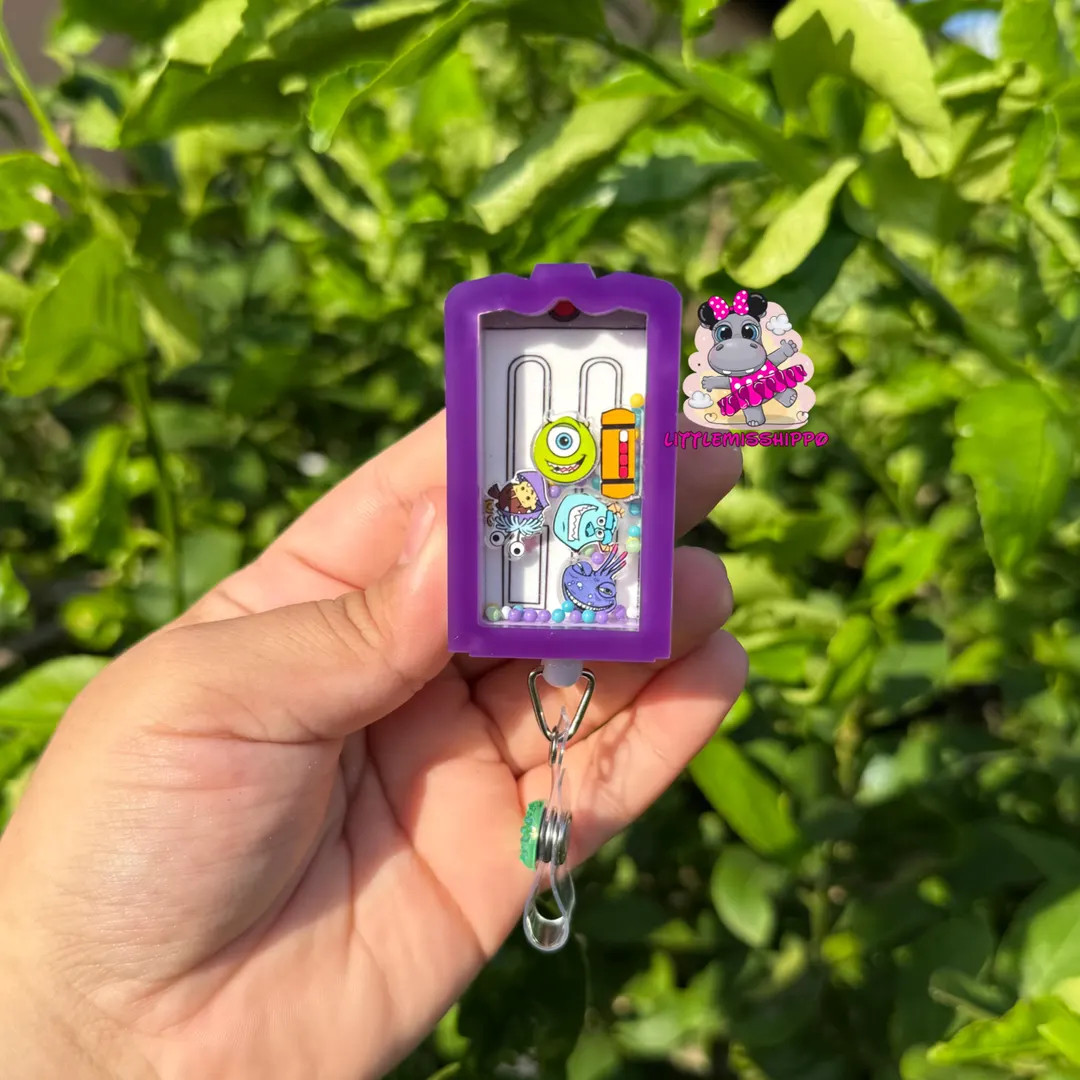 Monster Inc shaker badge reel | Etsy (US)