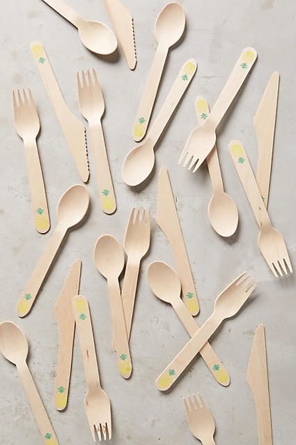 Pineapple Stamped Party Cutlery | Anthropologie (US)