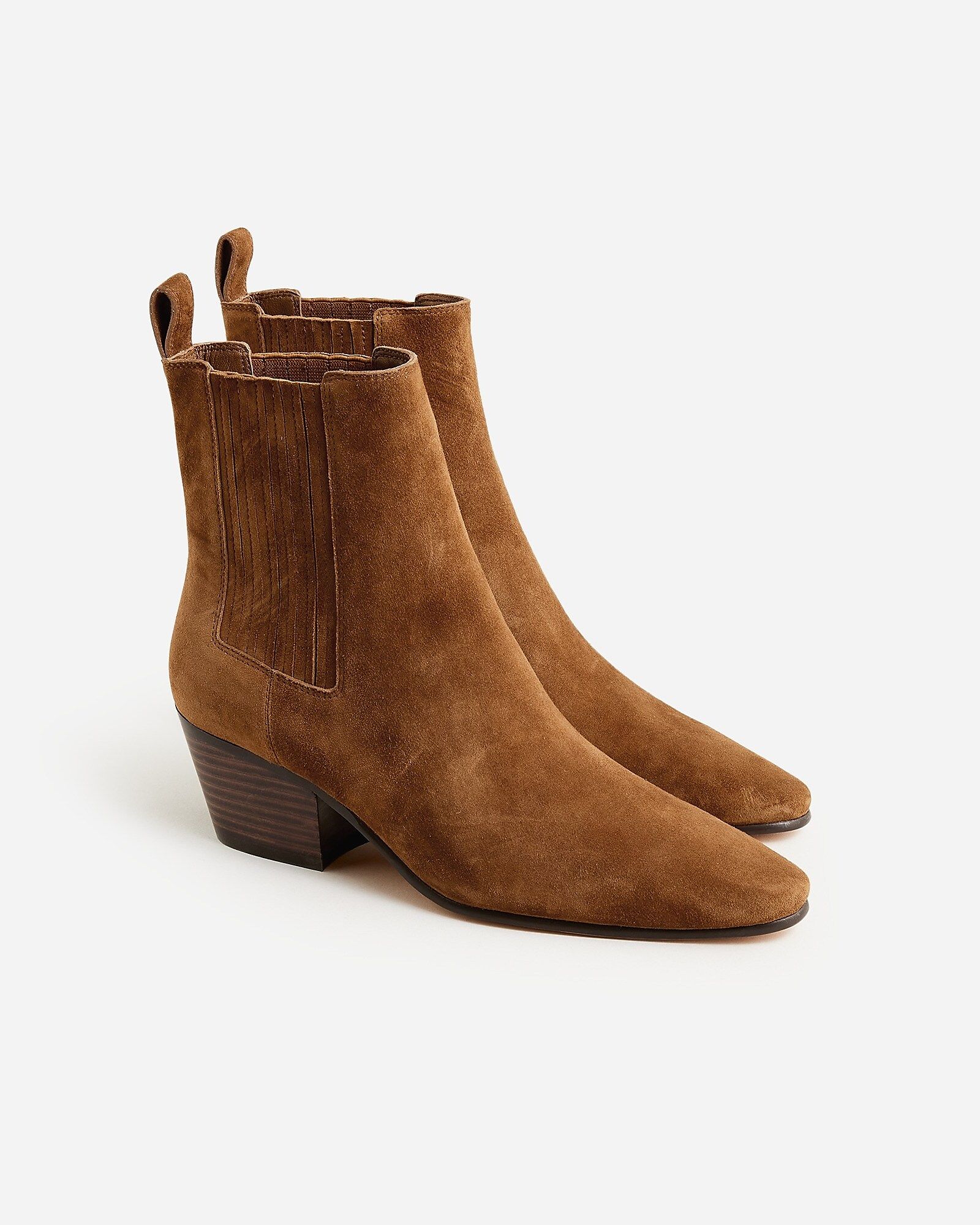 Western ankle boots in suede | J.Crew US