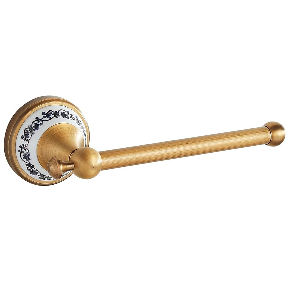Toilet Paper Holder, Bathroom Toilet Paper Roll Holder Antique Bronze Brass Wall Mounted Bathroom... | Amazon (US)