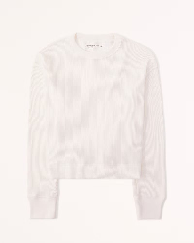 Long-Sleeve Easy Waffle Tee | Abercrombie & Fitch (US)