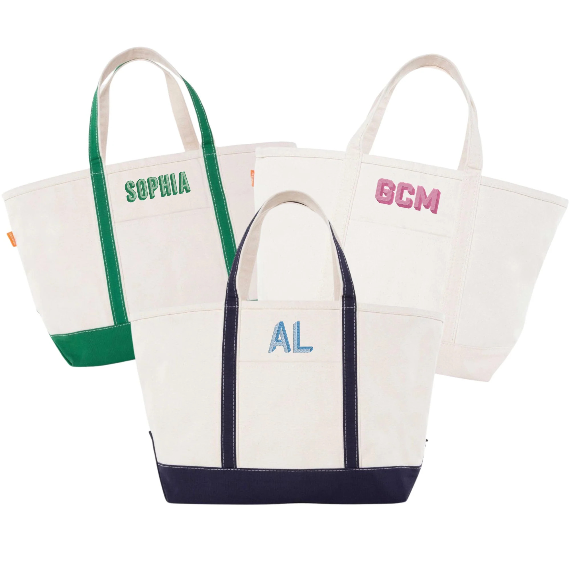 Embroidered Canvas Tote | Sprinkled With Pink