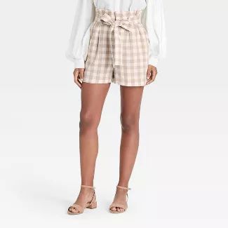 Women's High-Rise Paperbag Shorts - A New Day™ | Target