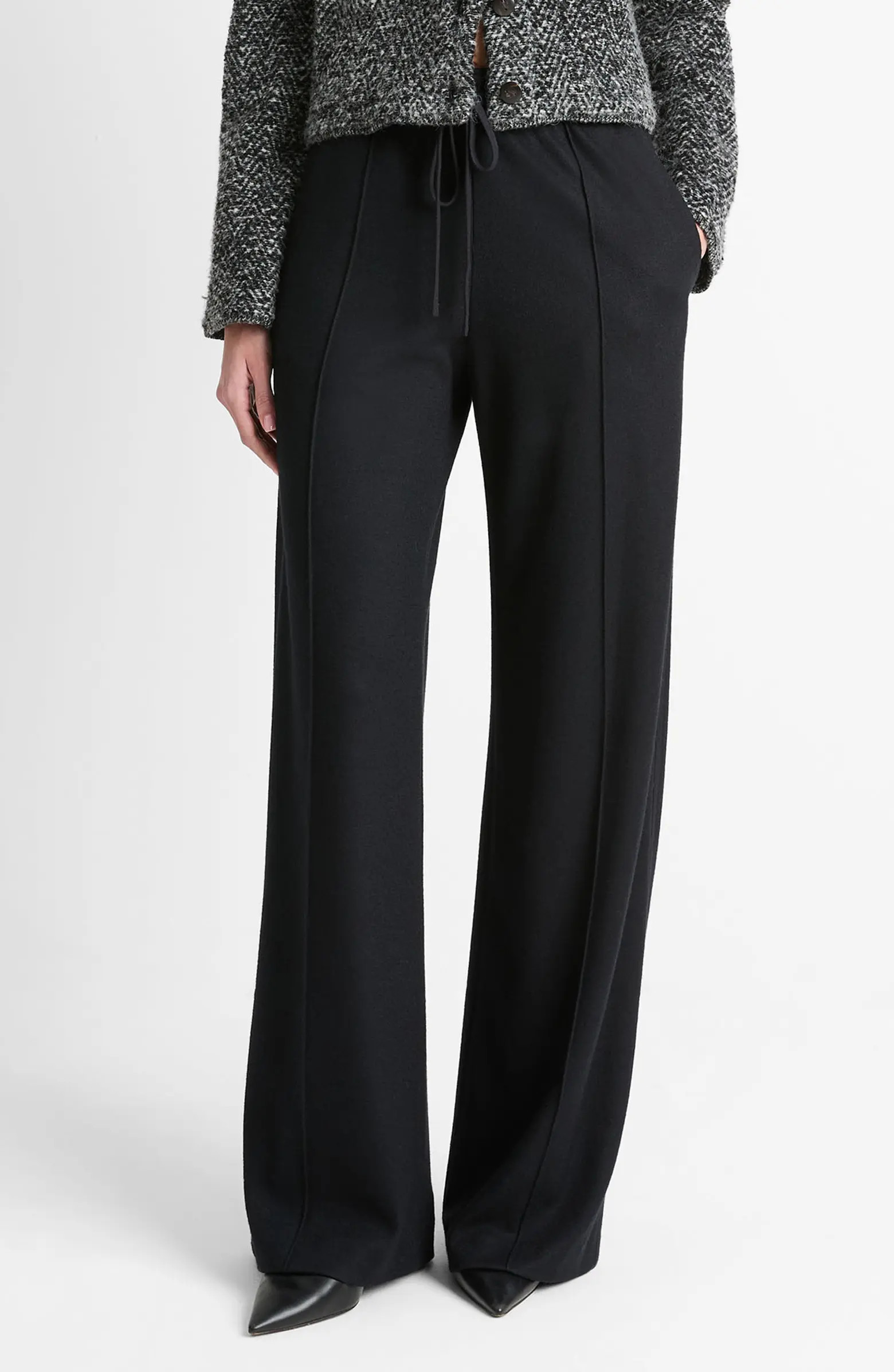 Vince Wool Blend Pull-On Wide Leg Drawstring Pants | Nordstrom | Nordstrom