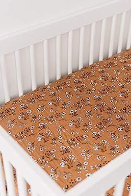 Mebie Baby Vintage Floral Muslin Crib Sheet | Amazon (US)