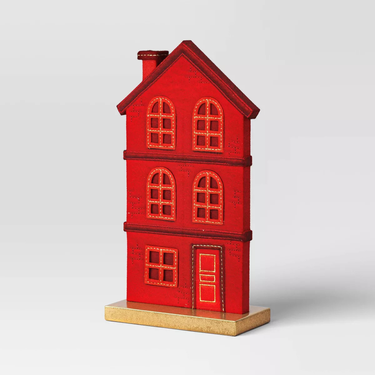 Fabric House Christmas Village Building with Rounded Windows - Wondershop™ Red | Target