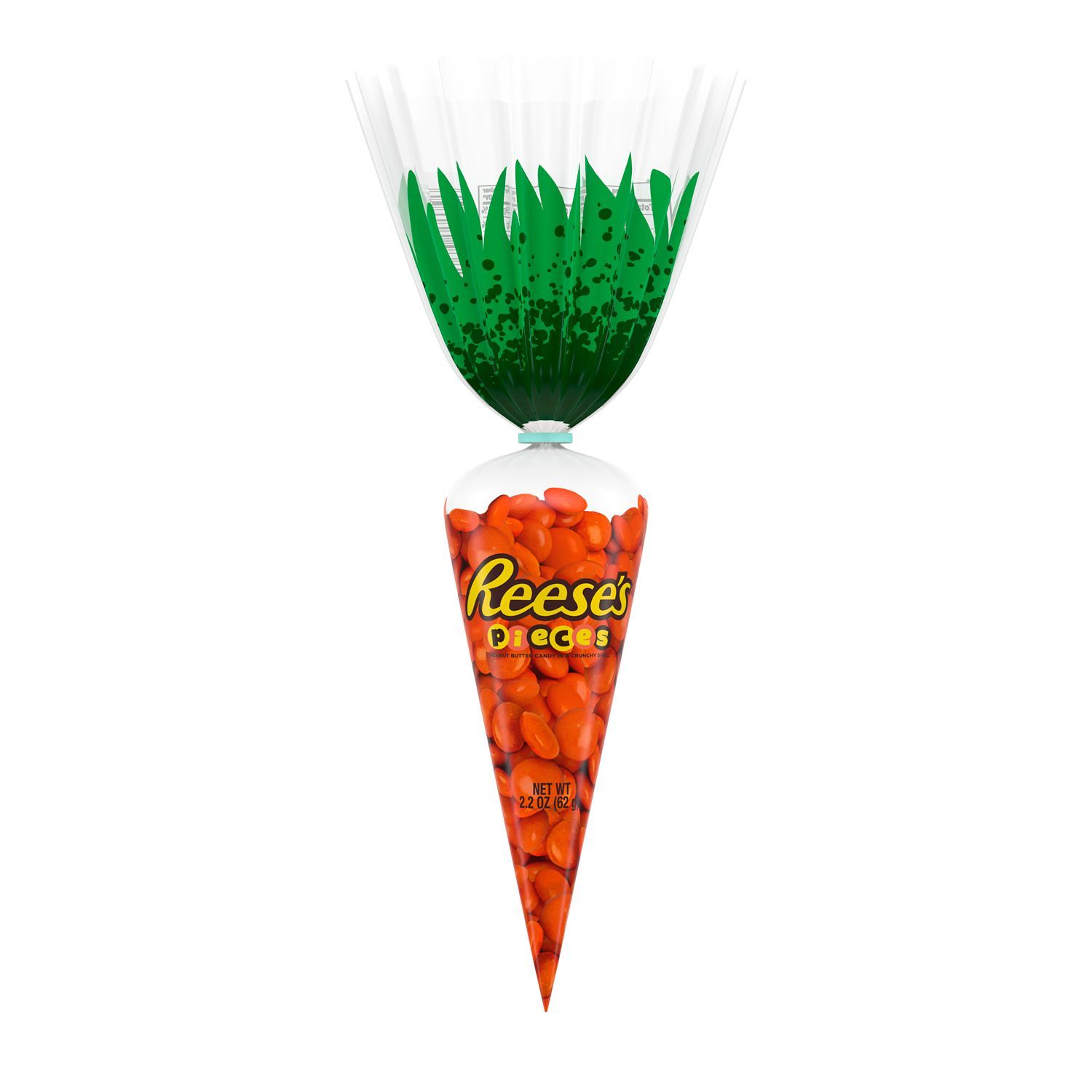 REESE'S, PIECES Peanut Butter Candy, Easter, 2.2 oz, Carrot Shaped Bag | Walmart (US)