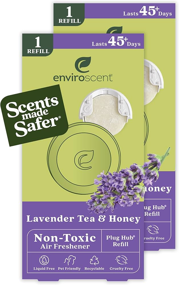 Enviroscent Non-Toxic Air Freshener Refills (Lavender Tea & Honey) Plug-in Air Freshener for Home... | Amazon (US)