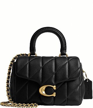 COACH Tabby Top Handle Quilted Bag - Black | Dillard's