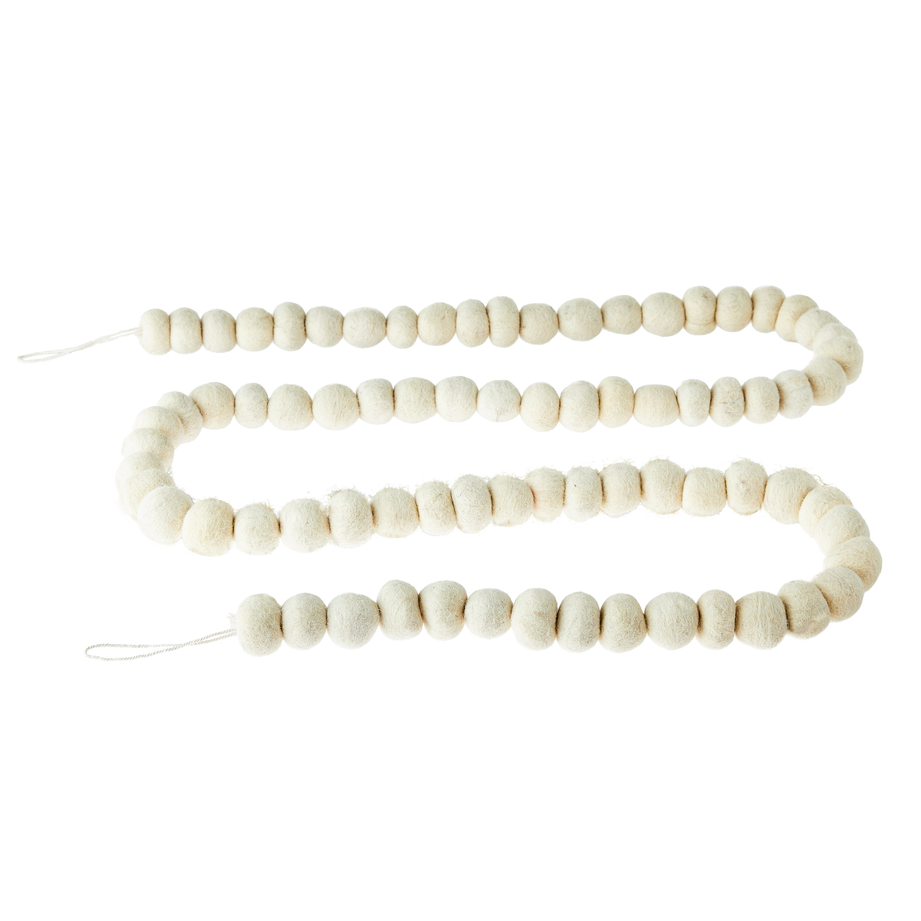 Ivory Pom-Pom Christmas Garland, 6 ft, by Holiday Time | Walmart (US)