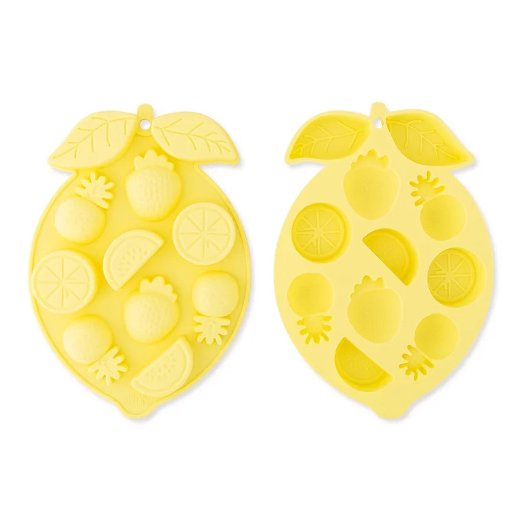 Thyme & Table Fruit-Shaped Ice Tray - Yellow | Walmart (US)