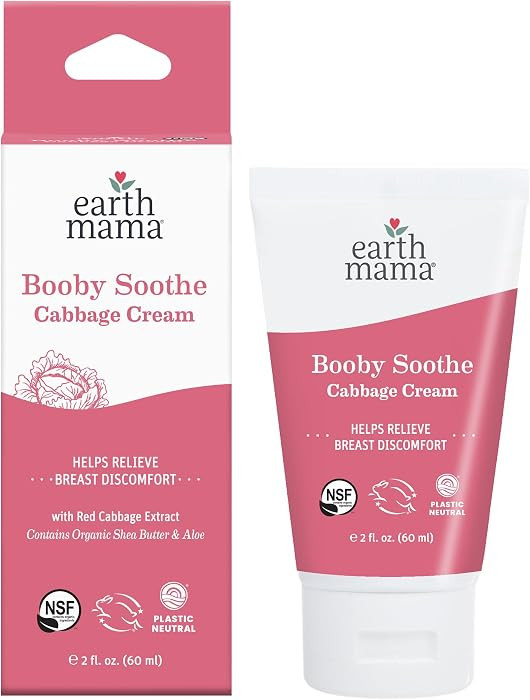 Earth Mama Booby Soothe Cabbage Cream - 2 oz - Breast Cream for Breastfeeding Discomfort and Wean... | Amazon (US)