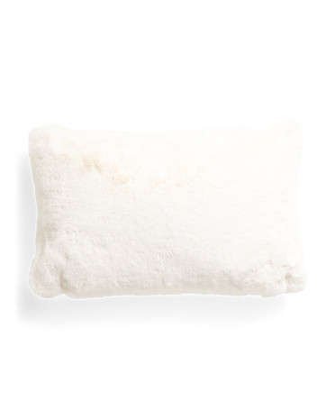 14X22 Big Rabbit Faux Fur Pillow, Polyester | TJ Maxx