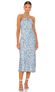ASTR the Label Sandrine Dress in Light Blue & Black Multi from Revolve.com | Revolve Clothing (Global)