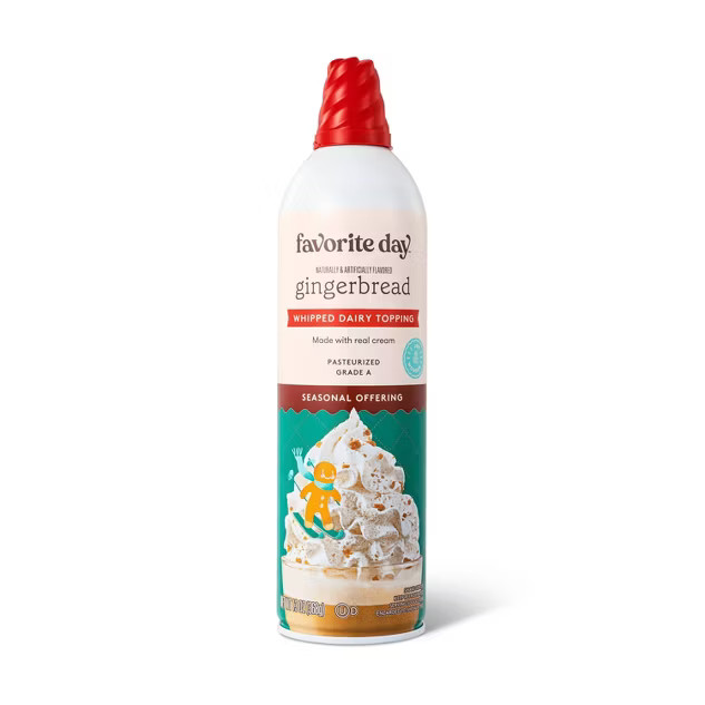Gingerbread Whipped Dairy Topping - 13oz - Favorite Day™ | Target