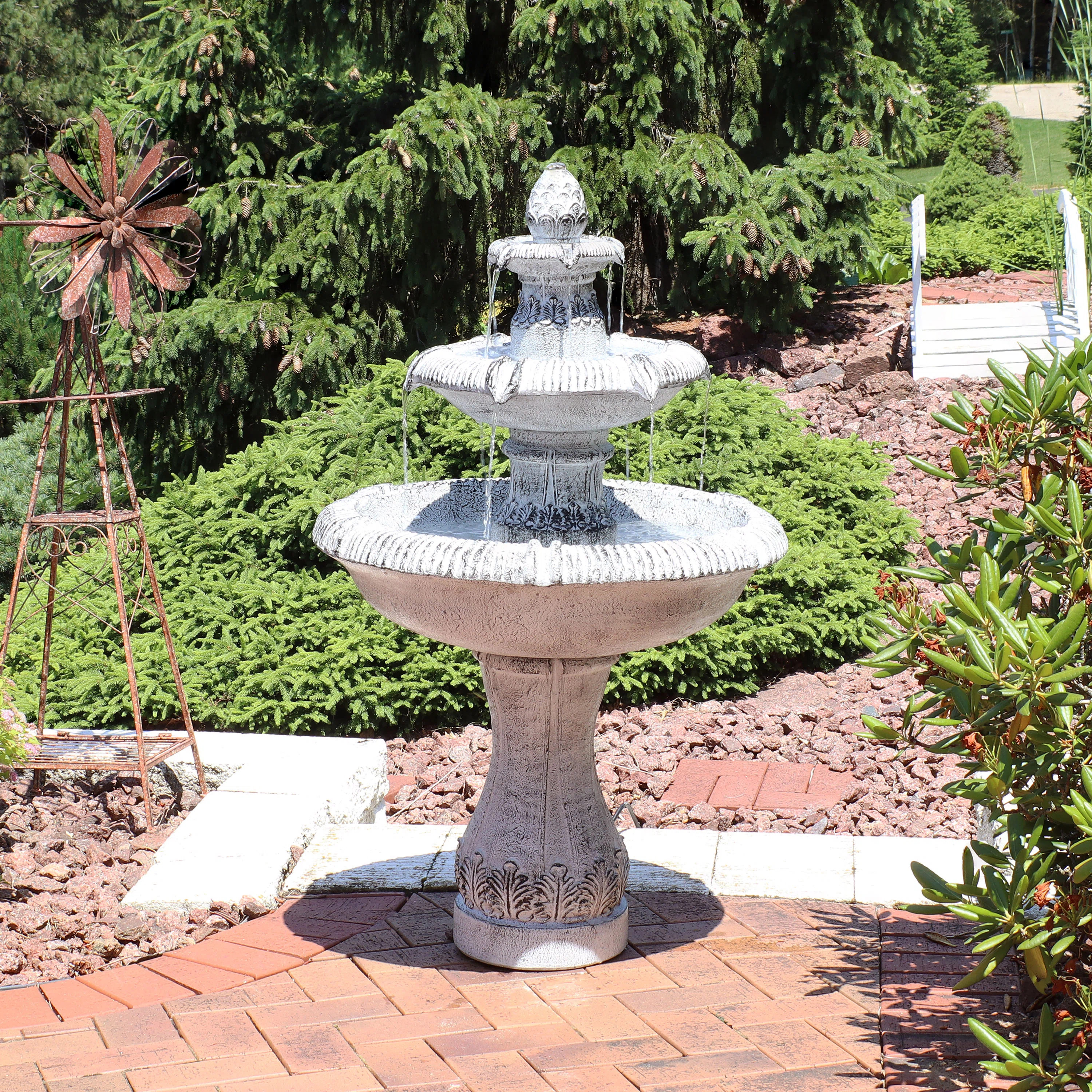 Jad Glass Weather Resistant Floor Fountain | Wayfair North America