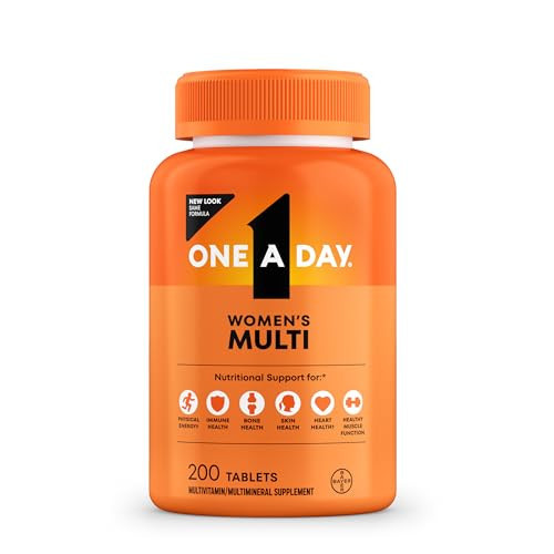 One A Day Multivitamin for Women- Daily Vitamins for Woman with Biotin, Calcium, Folic Acid, Iron & Zinc, Complete Women’s Vitamins, 200 Ct (Packaging May Vary) | Amazon (US)