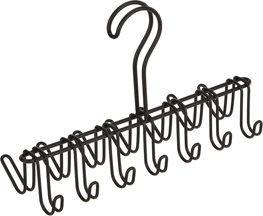 iDesign Classico Metal 14-Hook Closet Organizer Rack for Ties, Belts, Hats, Purses, and More, 10.... | Amazon (US)