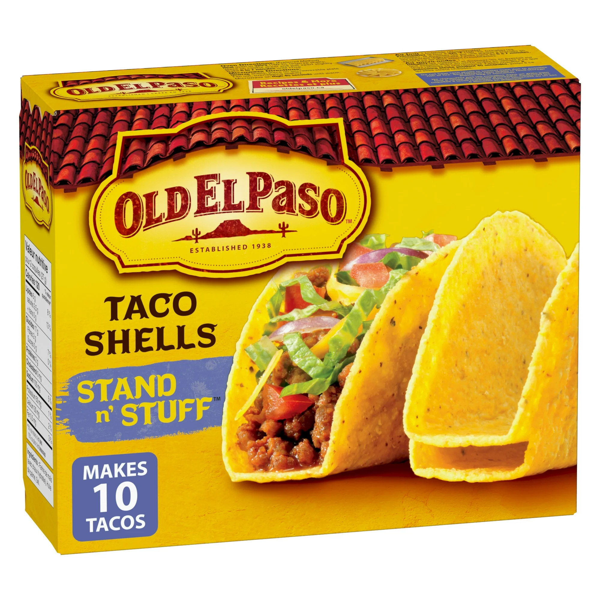 Old El Paso Stand n' Stuff Taco Shells, Gluten Free, 133 g, 10 ct, 133 g | Walmart (CA)