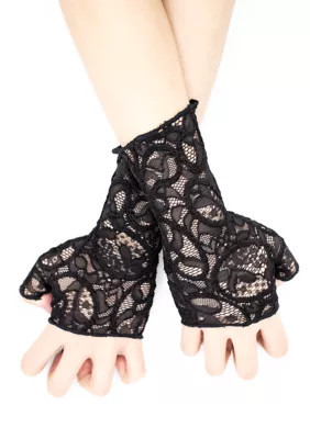 LECHERY Women's Rococo Lace Fashion Gloves - 1 Pair, Black | Belk
