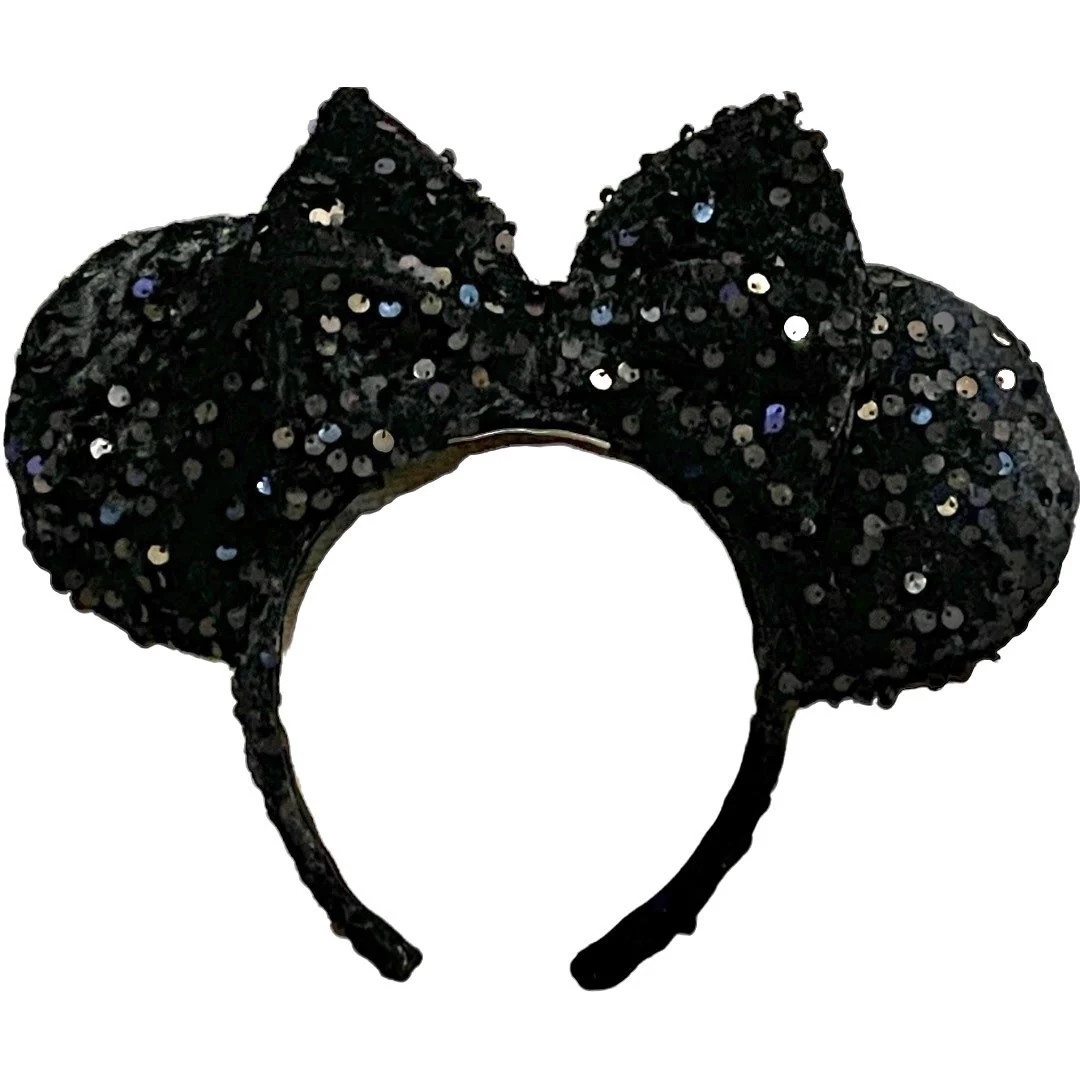 Black Sequin Velvet Minnie Mickey Mouse Ears - Dark Side, Star Wars | Etsy (Global)