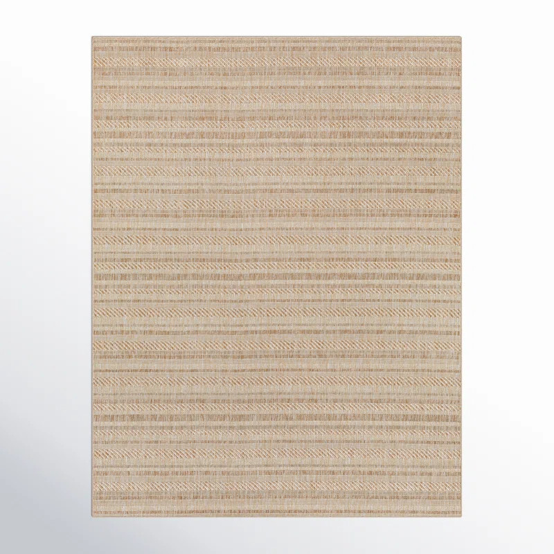 Carllene Bellino Striped Tan Indoor/Outdoor Area Rug | Wayfair North America