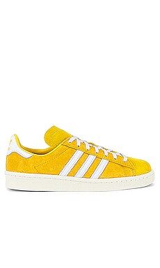 adidas Originals Campus 80s Sneaker in Bold Gold, White & Yellow from Revolve.com | Revolve Clothing (Global)
