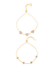 Heart And Clover Mop Adjustable Bracelet Set | Jewelry | Marshalls | Marshalls