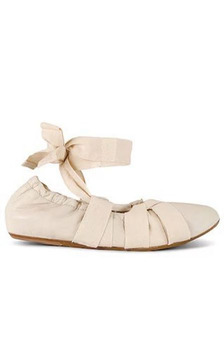 ✨New Arrival: Free People Cece Wrap Ballet Flat in Antique White✨ | Under $100 | Flats | Shoes | Classic | Knit | Leather | Summer | Spring | Vacation | Basics | 

#LTKstyletip #LTKshoecrush #LTKSeasonal