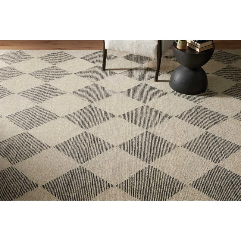 Chris Loves Julia x Loloi Francis Wool Beige / Charcoal Rug | Wayfair North America