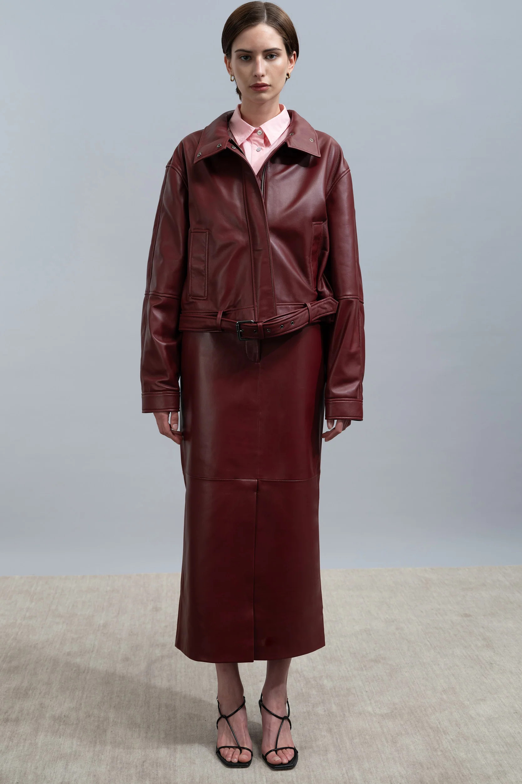 Opioid Leather Skirt IN RED | SKIRTS | VIKTORIA & WOODS | Viktoria & Woods