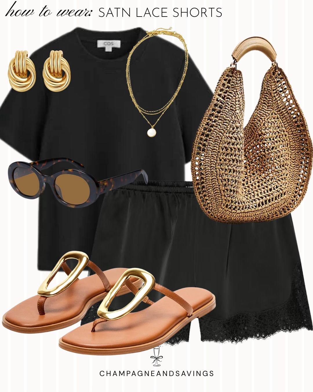 Satin lace shorts outfit

#LTKootd