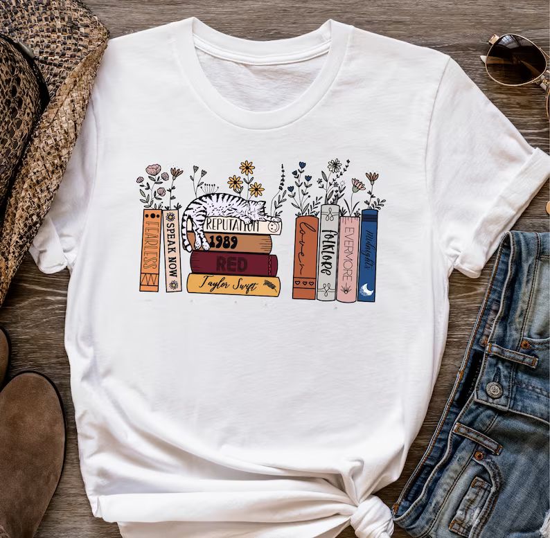 Taylor Swiftie Merch Shirt Taylors Version Albums as Books - Etsy | Etsy (US)