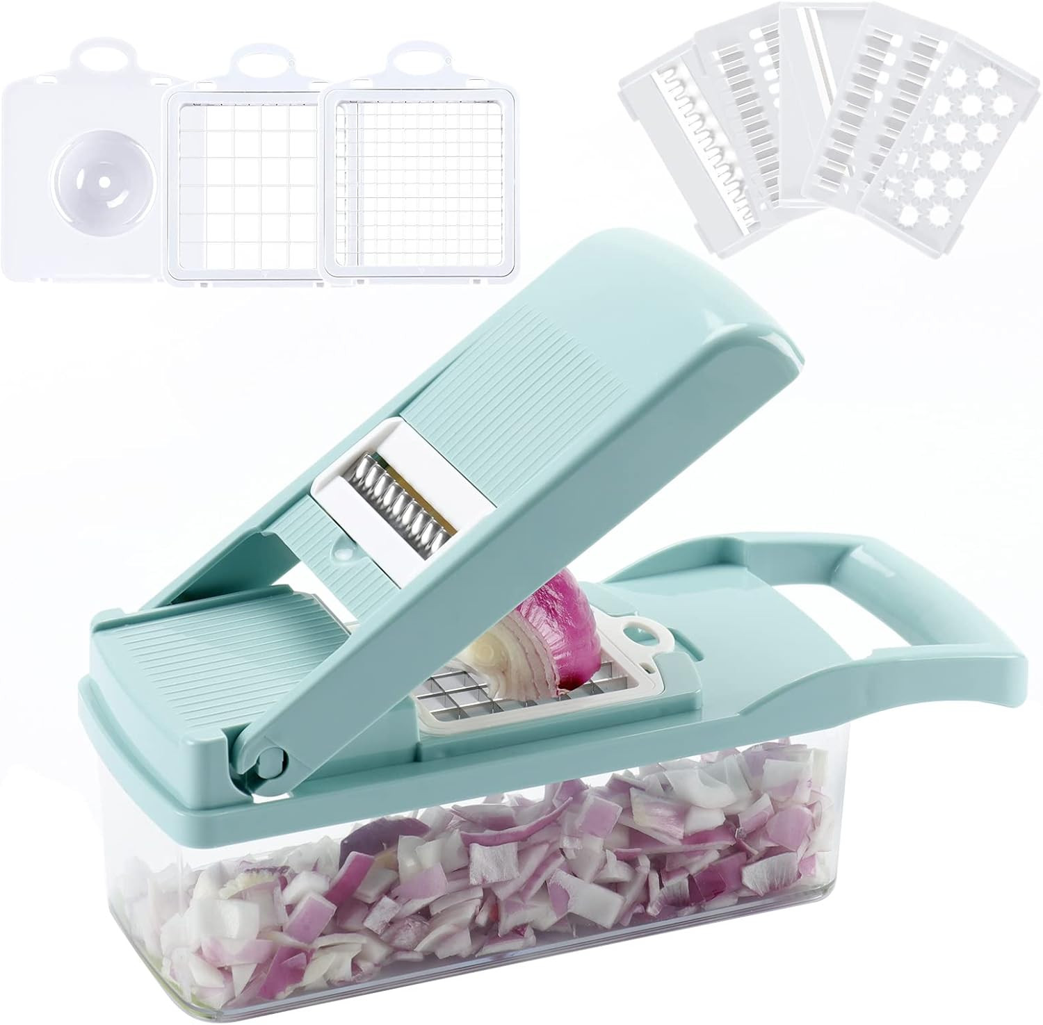 Vegetable Chopper, Cambom Multifunctional Vegetable Cutter Onion Chopper Mandoline Slicer Dicer w... | Amazon (US)