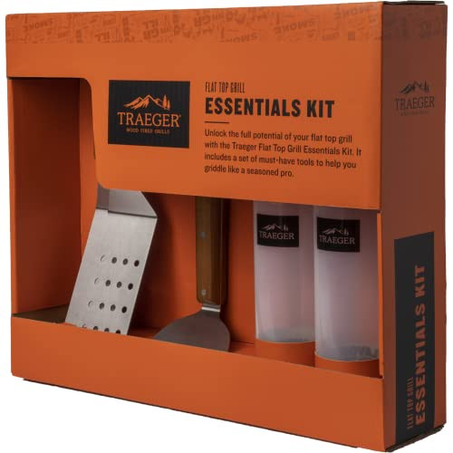 Traeger Grills BAC733 Flat Top Griddle Essentials Kit, Two Spatulas, Scraper, Squeeze Bottles Grill Accessory | Amazon (US)