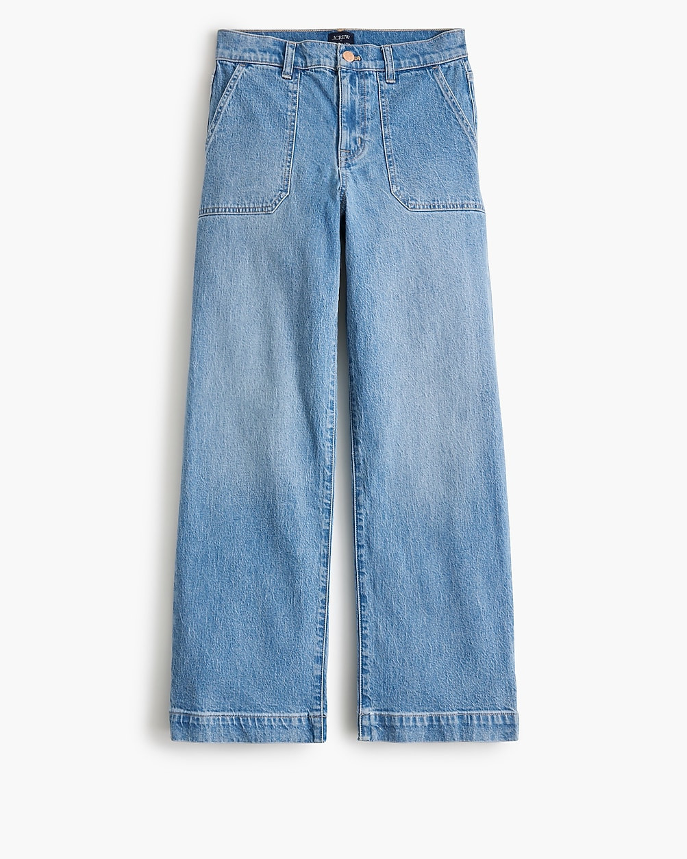 Petite wide-leg cropped utility-pocket jean in all-day stretch | J.Crew Factory