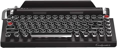 Qwerkywriter S Typewriter Inspired Retro Mechanical Wired & Wireless Keyboard with Tablet Stand | Amazon (US)