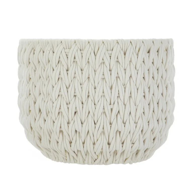 Better Homes & Gardens Extra Large White Woven Rope Decorative Storage Basket, 19 in x 15 in - Wa... | Walmart (US)
