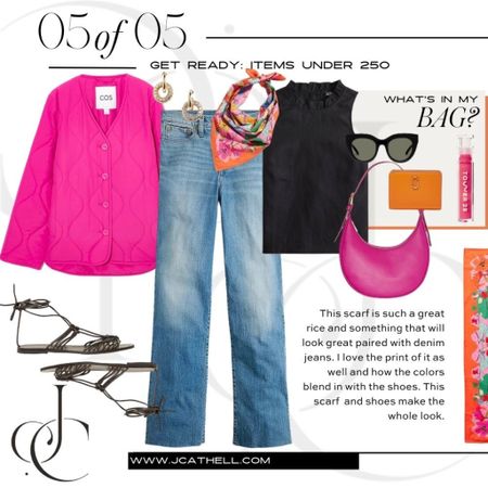 The bright scarf from Anthropologie is the perfect finishing touch for this look. The black top and jeans from J Crew are neutral pieces and allow the bright colors to pop. 

#LTKstyletip #LTKitbag #LTKshoecrush