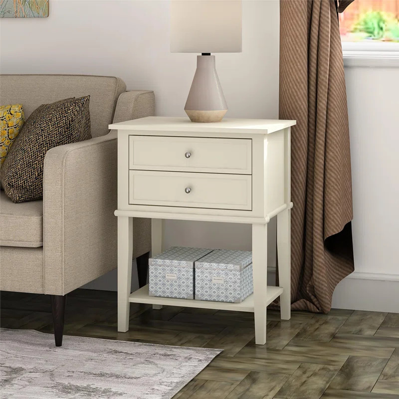 Dmitry 28'' Tall 2 - Drawer End Table | Wayfair North America