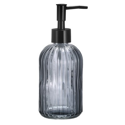 Unique Bargains Glass Durable Hand Soap Dispenser with Black Pump for Kitchen Bathroom Gray | Target