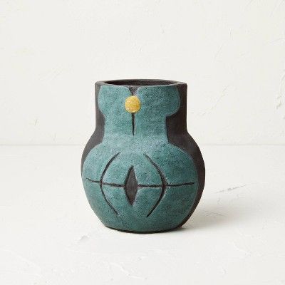 Small Geo Pattern Vase Yellow - Opalhouse™ designed with Jungalow™ | Target