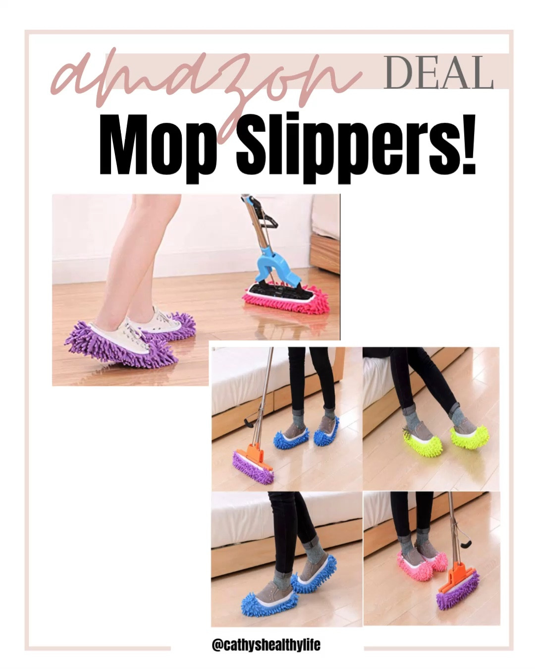 Tamicy Mop Slippers Shoes 5 Pairs (10 Pieces) - Microfiber