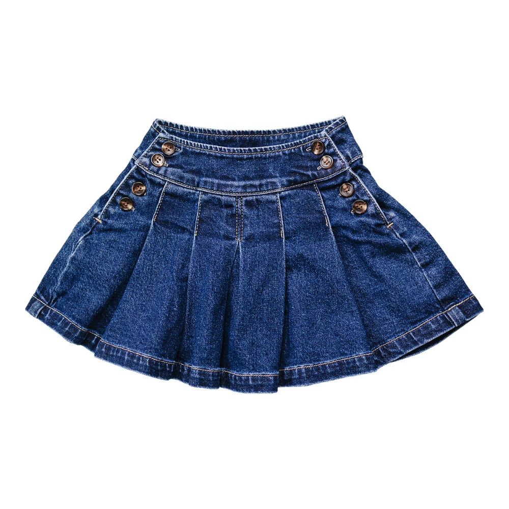 Denim Pleated Skirt | Mebie Baby