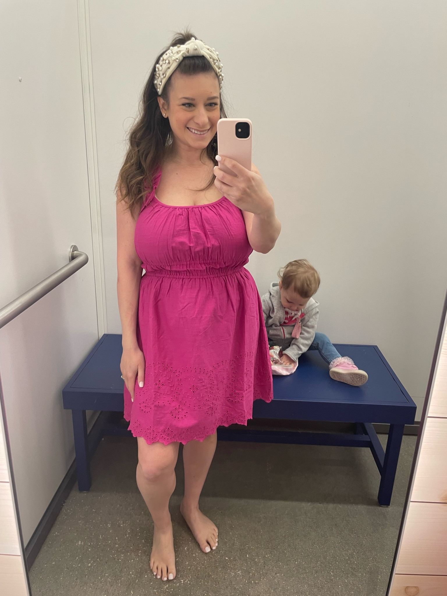 50% off dresses today 
WEARING A MEDIUM (regular)
Midsize, petite, full bust, nursing friendly, postpartum, bump friendly 

Old navy 

#LTKcurves #LTKsalealert #LTKbump