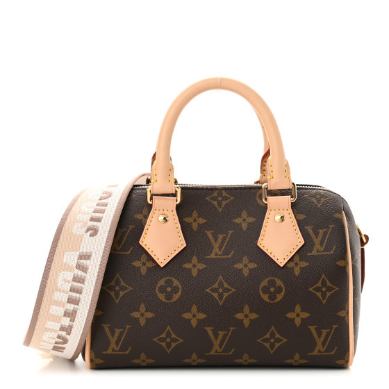 LOUIS VUITTON Monogram Speedy Bandouliere 20 Beige | FASHIONPHILE (US)