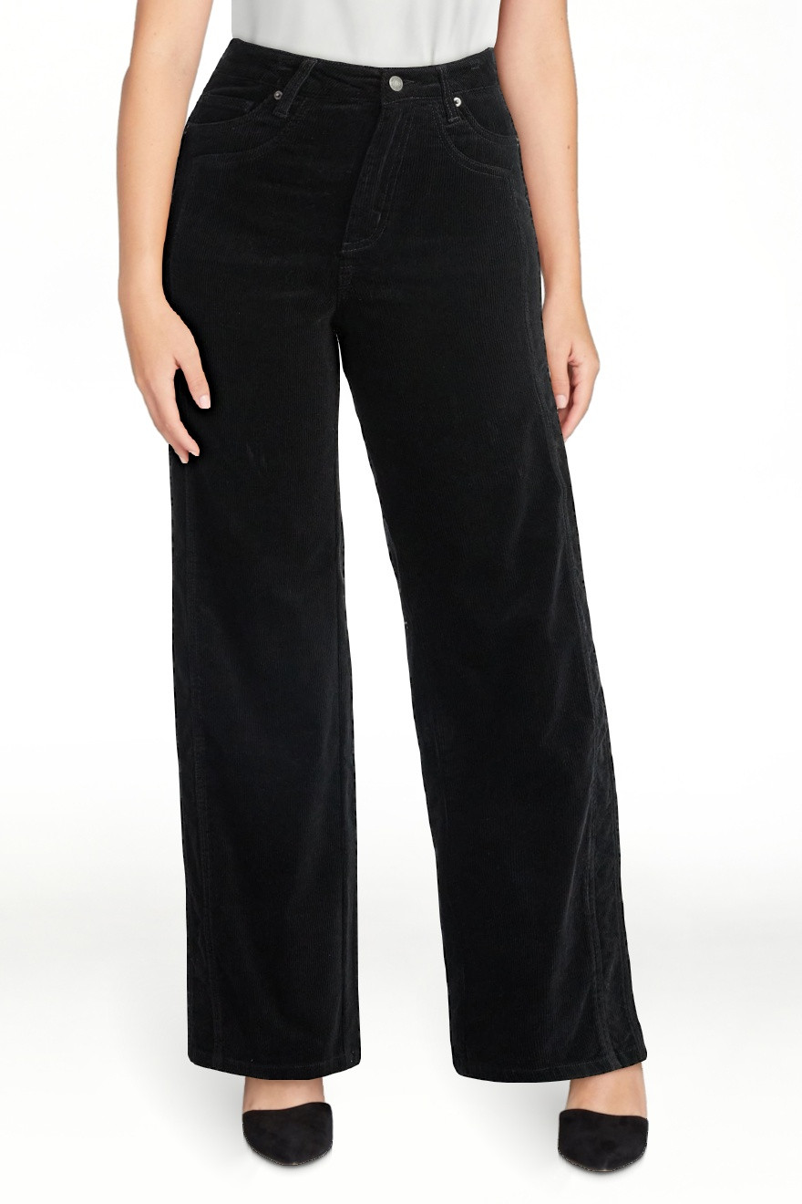 Time and Tru Women's and Women's Plus Corduroy Seamed Wide Leg Pants, 31" Inseam, Sizes 2-22 | Walmart (US)
